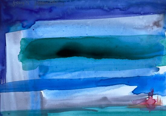 malen am meer abstrakt abstrakt aquarell malerei steinpapier