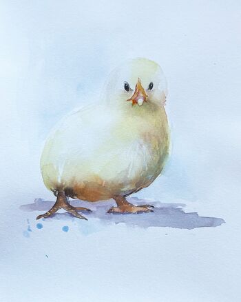 küken aquarell malerei ostern tiere hühner