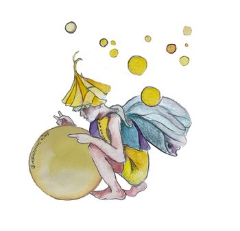 merkur planet weltraum astrologie illustration fee elfe