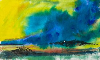 strand landschaft meer aquarell