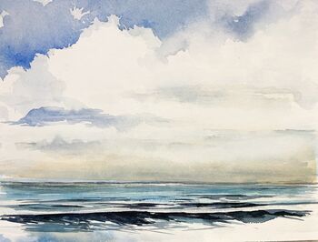 Wolken Meer Weite Aquarell