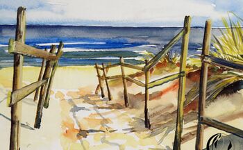 malen auf sylt strandszene
