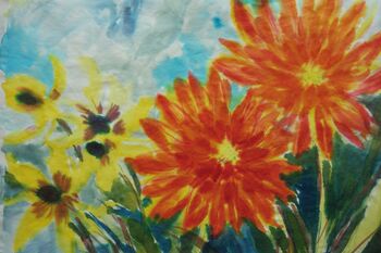 Dahlien Blume im Aquarell