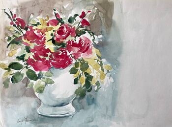 Rosen in Vase Aquarell malen