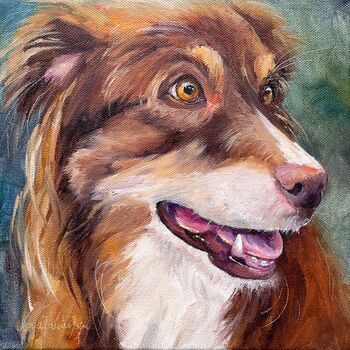 malerei hund tiere öl portrait