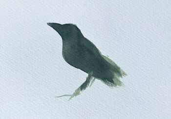 Rabe Tier Aquarell malen