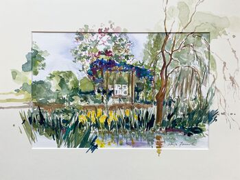 garten blumen aquarell malerei