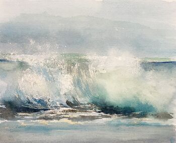 Gischt Meer Wellen Brandung Aquarell