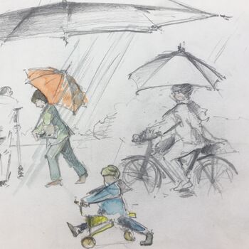 urban sketch räder