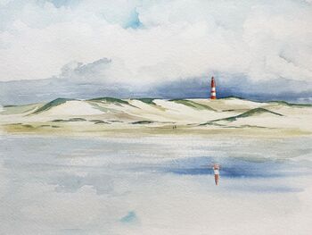 leuchtturm strand malerei küste meer