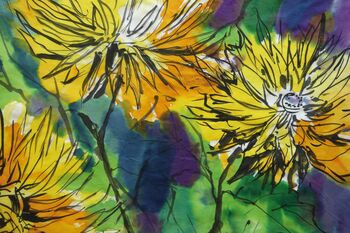 dalien blumen aquarell