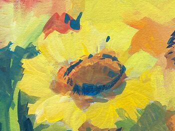 Sonnenblume abstrakt acryl blume malen