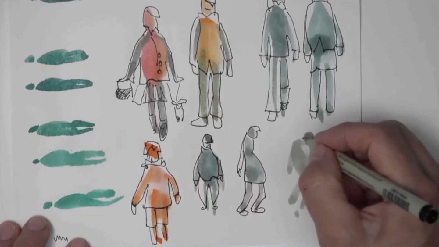 Einfache Menschen malen und zeichnen - Malen am Meer®