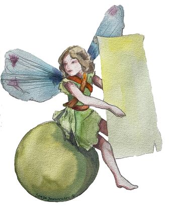saturn planet astrologie aquarell illustration fee elfe