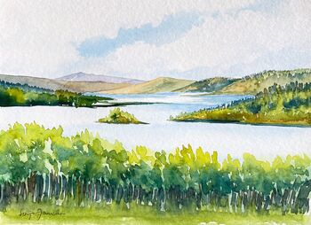 Norwegen Rauland im Aquarell gemalt