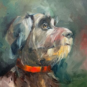 hunde tiere portrait malerei familie öl