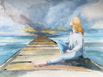 Blick zum Horizont Malerei Weite