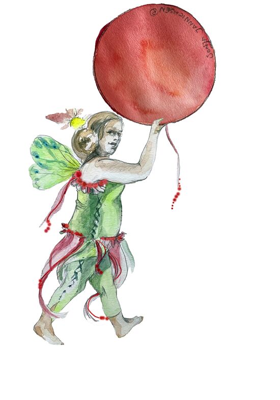 mars planet astrologie aquarell weltraum fee elfe