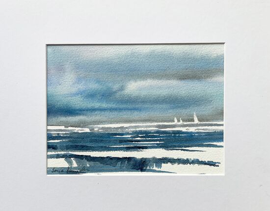 Segler auf der Ostsee Aquarell