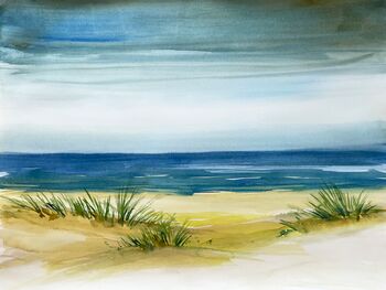 dünen aquarell strand landschaft meer