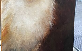 katzenporträt in öl