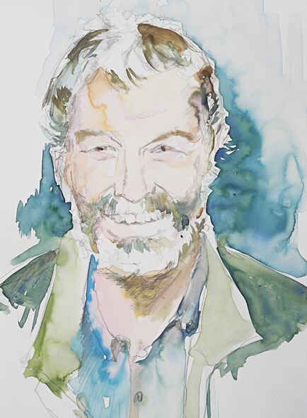malen am meer portrait13 mann portrait bart aquarell malerei