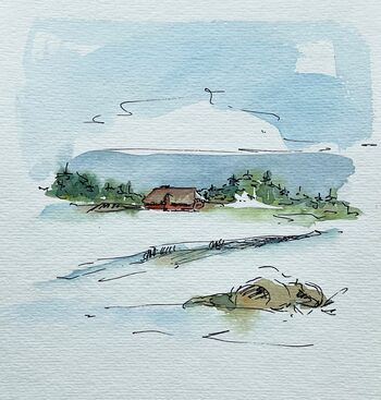 winter schnee haus landschaft