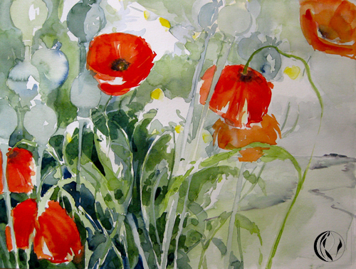 blumenbild anleitung malen